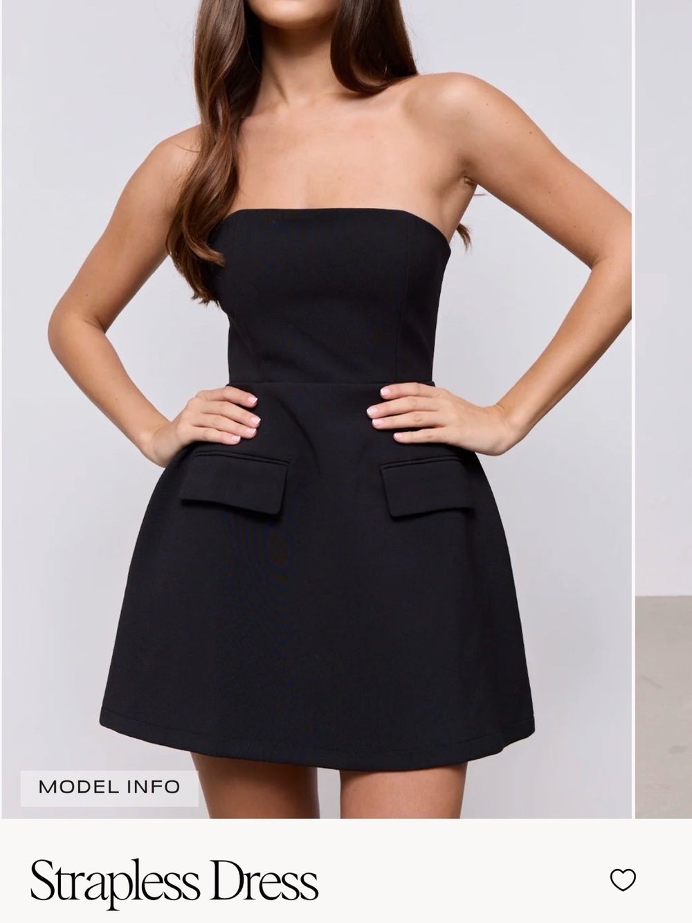 Classic Strapless Mini Dress in Black